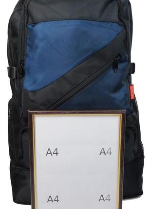 Рюкзак туристический с возможностью увеличения 40l caslon s9802 черный с синим6 фото