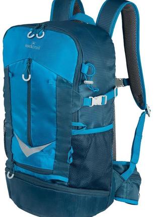 Вместительный спортивный рюкзак с дождевиком 30l rocktrail ian389063 голубой1 фото