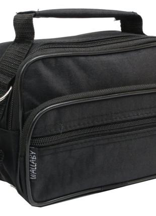Чоловіча сумка-барсетка з нейлону wallaby 2663 чорна