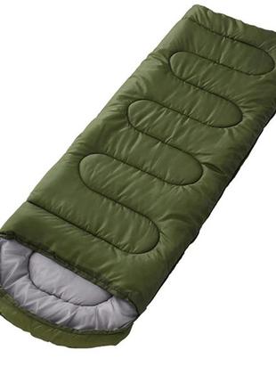 Спальний мішок зимовий (спальник) ковдра з капюшоном e-tac winter sb-03 green + компресійний мішок