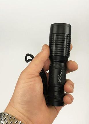 Акумуляторний тактичний ліхтар police bl-1861-t6, ліхтарик тактичний ручний для полювання