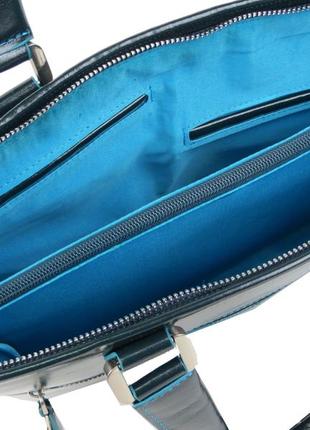 Чоловіча шкіряна сумка-портфель dor. flinger синя df34546249 фото