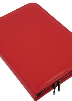 Жіноча папка для документів а5 з екошкіри portfolio port1011 червона