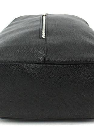 Женский кожаный рюкзак borsacomoda 14 л черный4 фото