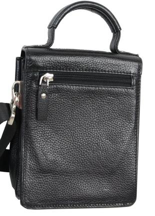 Вертикальная мужская кожаная барсетка, сумка giorgio ferretti черная4 фото