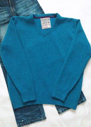 Теплий светр 100% вовна ягнят, easy premium vintage, пуловер, вовняний