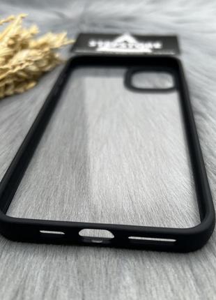 Чехол metal frame для iphone 11 pro max прозрачный противоударный метал кнопки5 фото