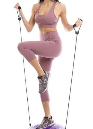 Балансировочная полусфера bosu для фитнеса и гимнастики d 59см надувная с насосом