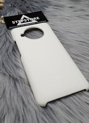 Чохол силіконовий silicone case xiaomi mi 10t lite люкс якість з мікрофіброю протиударний білий прорізаний1 фото