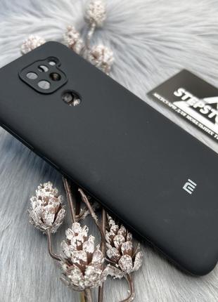 Чехол silicone case для xiaomi redmi note 9 люкс качество с микрофиброй противоударный силиконовый