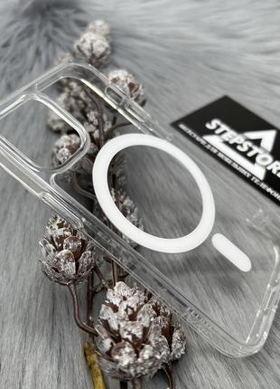 Чехол clear case с magsafe для iphone 12 mini прозрачный противоударный магнитный люкс качество пластиковый