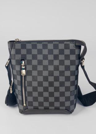 Черная мужская сумка через плечо, сумка планшет louis vuitton для работы, аксессуар геометрический принт