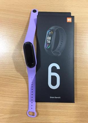 Smart band м6 фитнес-браслет фитнес-трекер смартвремени m6 сиреневый