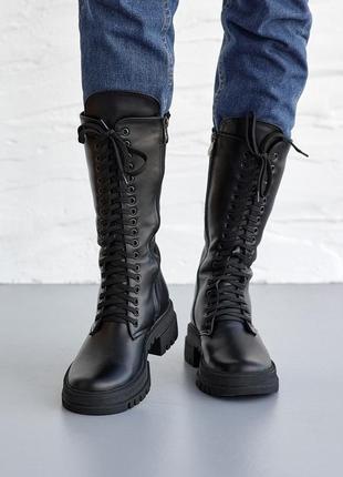 Женские ботинки кожаные зимние marsela 206 высокие9 фото