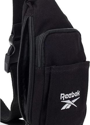 Коттоновая нагрудная сумка, слинг reebok classic foundation черная8 фото