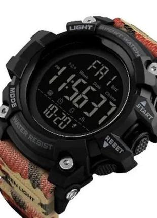 Часы наручные мужские skmei 1384cmrd camouflage, фирменные спортивные часы. цвет: камуфляж2 фото