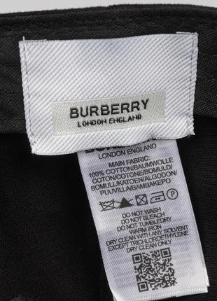 Кепка "burberry" мужская широкая черная с черной вышивкой. бренд барберри3 фото