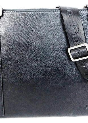 Мужская кожаная сумка для документов а4 giorgio ferretti черная