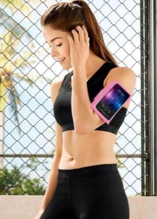 Сумка, чохол для смартфона на руку для бігу crivit рожева