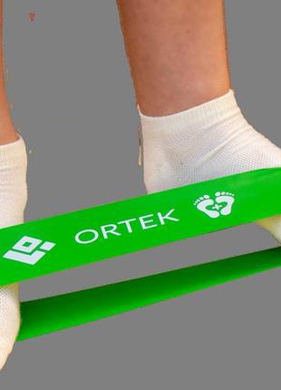 Фитнес резинка для тренировки профилактики и лечения деформаций стоп ortek 25 см