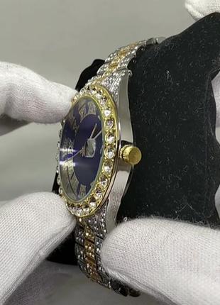 Яскравий годинник ice watch з синім циферблатом та частково золотими кольорами (100264)2 фото