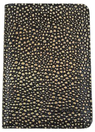 Кожаная обложка на паспорт, загранпаспорт giorgio ferretti черная с желтым