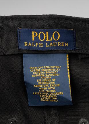 Кепка " ralph lauren " чоловіча широка чорна з вишивкою. "polo".  супербренд ральф лорен поло3 фото
