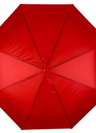 Женский однотонный зонт полуавтомат на 8 спиц от toprain, красный, 0102-75 фото