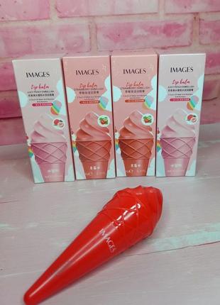 Бальзам для губ images lip balm клубника🍓, персик🍑