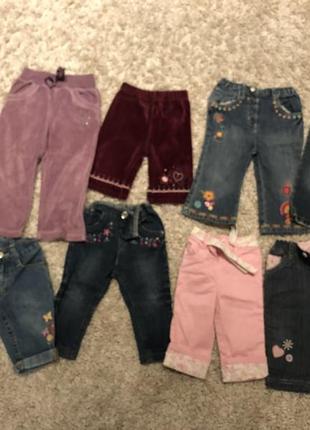 Джинси, брюки, штани на 3-12 місяців1 фото