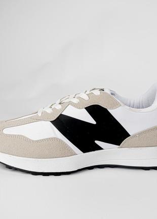 Кроссовки белого цвета new balance удобные светлые мужские (белый, бежевый, черный) 40 41 42 43 44 нью беленс