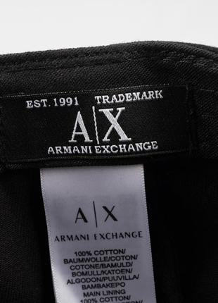 Кепка "armani exchance" черная мужская широкая. вышивка с эмблемой бренда " a/х "3 фото