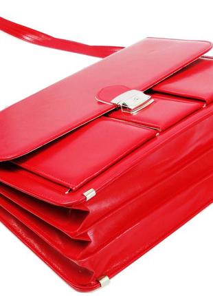 Жіночий портфель з екошкіри amo польща sst10 червоний6 фото