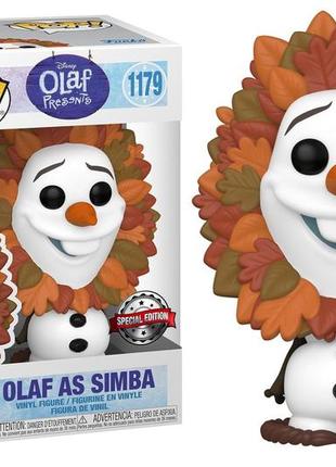 Фигурка funko pop disney olaf presents olaf as simba фанко поп олаф в роли симбы