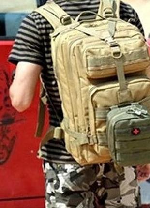 Тактична аптечка, армійська сумка для медикаментів хакі4 фото
