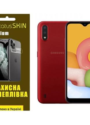 Полиуретановая пленка statusskin titanium для samsung a01 a015 глянцевая (код товара: 33469)