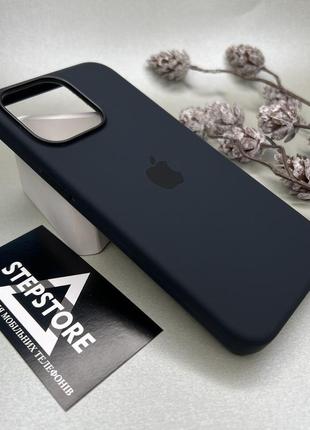 Чехол silicone case для iphone 15 pro с magsafe без швов с закрытым низом