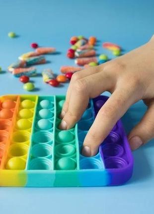Силіконова сенсорна іграшка-антистрес для дітей і дорослих pop it, оригінальний подарунок на день народження