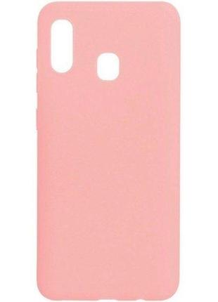 Чохол силіконовий для samsung a20 pink (код товару:12825)