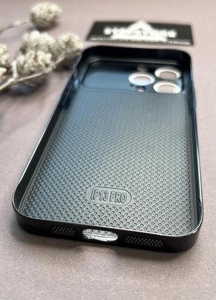 Чохол для iphone 13 pro glass nano case з magsafe скляний матовий закритий камера з лінзами1 фото