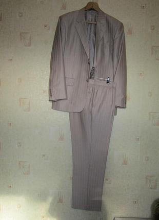 Sale светлый мужской летний костюм из дорогой ткани   van cliff