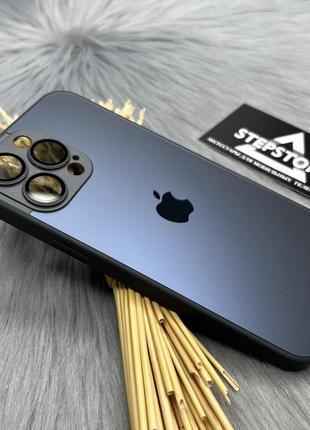 Чохол скляний glass case matte iphone 14 pro max матовий закрита камера з лінзами1 фото