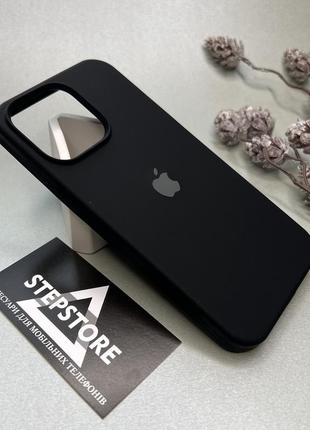 Чехол для iphone 15 pro silicone case квадратный с микрофиброй закрытым низом силиконовый