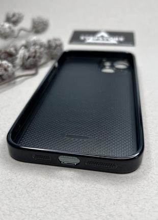 Чохол для iphone 15 plus скляний із хромованим обідком glass titanium case з лінзами на камеру матовий4 фото