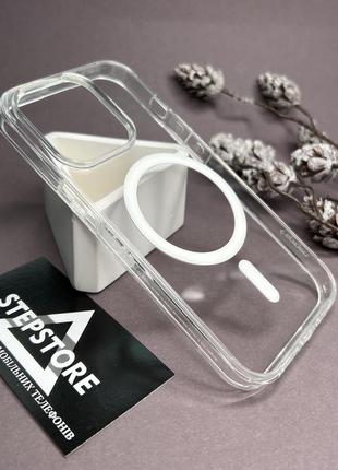 Чехол clear case с magsafe для iphone 14 pro прозрачный противоударный магнитный люкс качество пластиковый