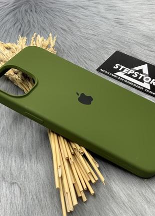 Чехол для iphone 14 plus 6.7 silicone case cover full 360 квадратный с микрофиброй закрытым низом силиконовый