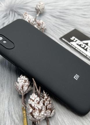 Чехол silicone case для xiaomi redmi 9a люкс качество с микрофиброй противоударный силиконовый