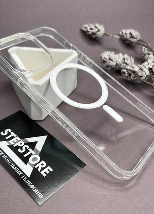 Чехол clear case с magsafe для iphone 14 pro max прозрачный противоударный магнитный люкс качество пластиковый