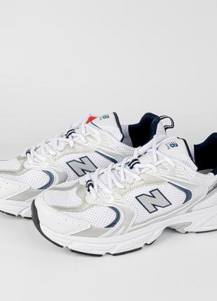 Кроссовки классические "new balance" белого цвета как из 90-х, трендовые белые кроссовки нью беленс высокие