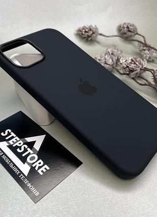 Чохол silicone case для iphone 15 plus з magsafe без швів із закритим низом